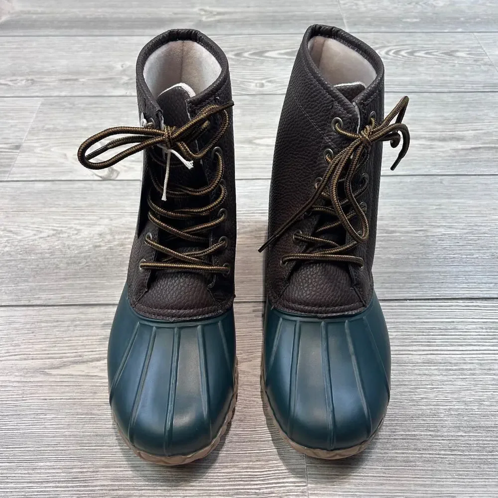 JBU Maine Waterproof Duck Boot Green/Brown Men's Size 8 NWT